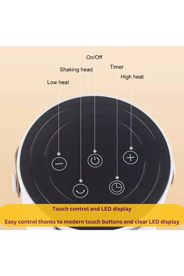 Ventilator Tower with Remote Control, LCD Display, Heating Levels - 5