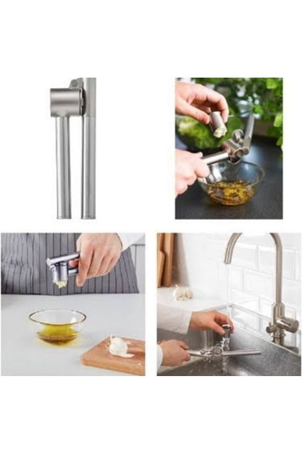 4 Lü Set, Idealısk Rende 2'li Çırpıcı Seti Frk Koncıs Çelik Sarımsak Ezici Un Eleği Kontef - 3