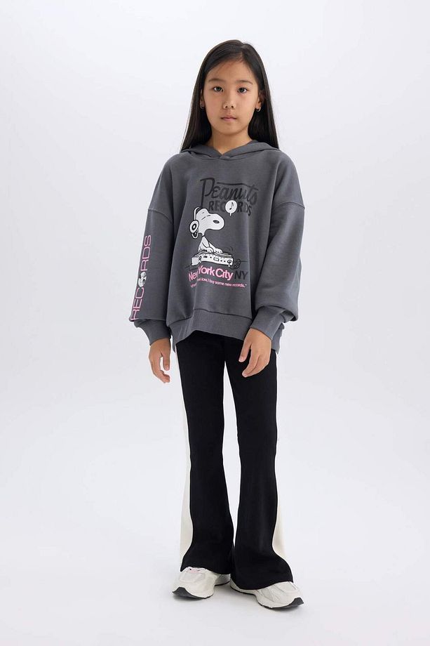 Kız Çocuk Standart Boy İspanyol Paça Basic Düz Tayt D3888A824WN - 4