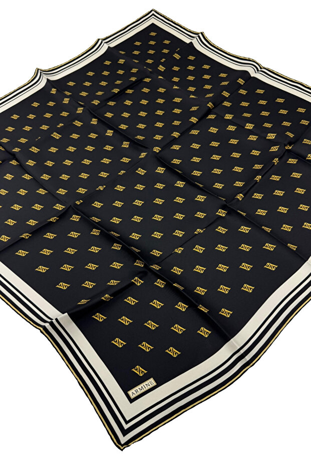 Nostalji Twill İpek Eşarp 8959D-01 - 5