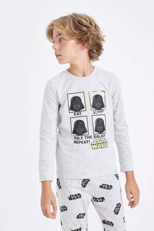 Erkek Çocuk Pijama Takımı Star Wars Uzun Kollu Üst Uzun Alt D5094A824WN - 5