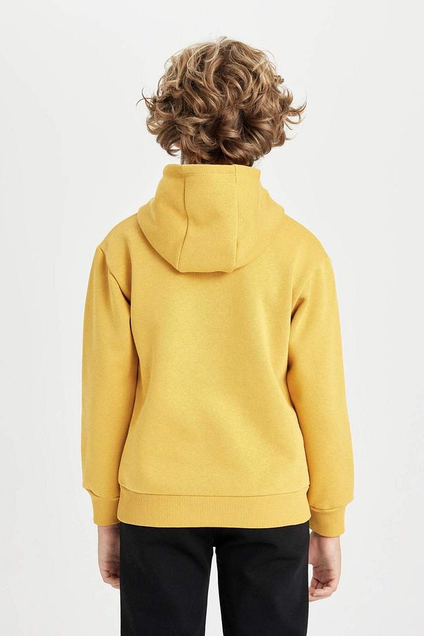 Erkek Çocuk Oversize Geniş Kalıp Baskılı Kapüşonlu Sweatshirt D3094A824AU - 8