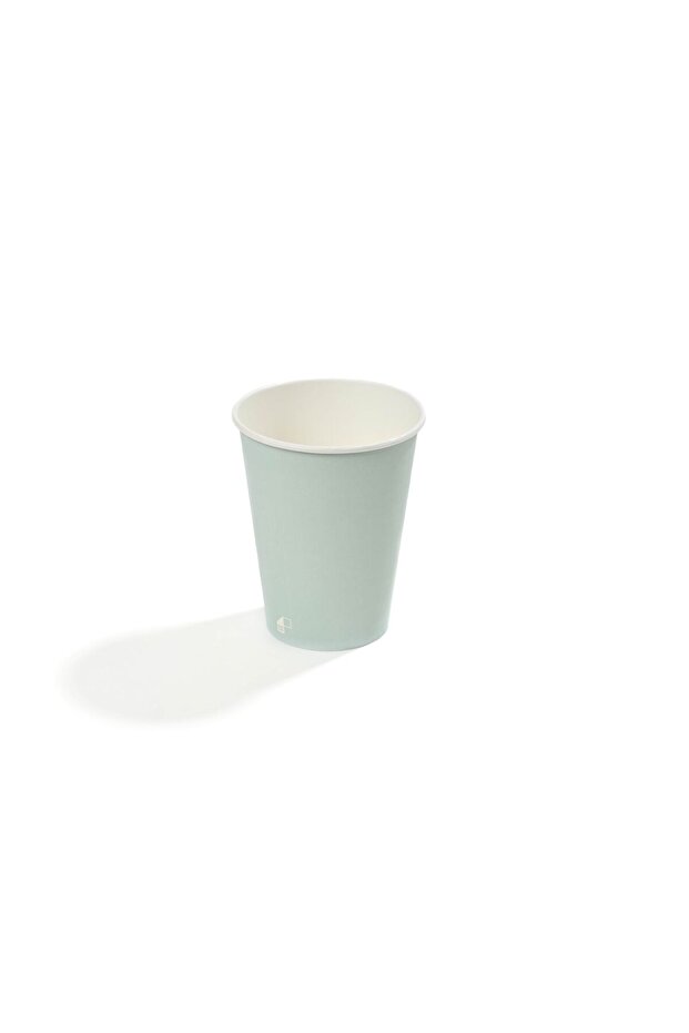 14 oz Single Wall Baskılı Karton Bardak (Açık Mavi) 50 Adet - 2