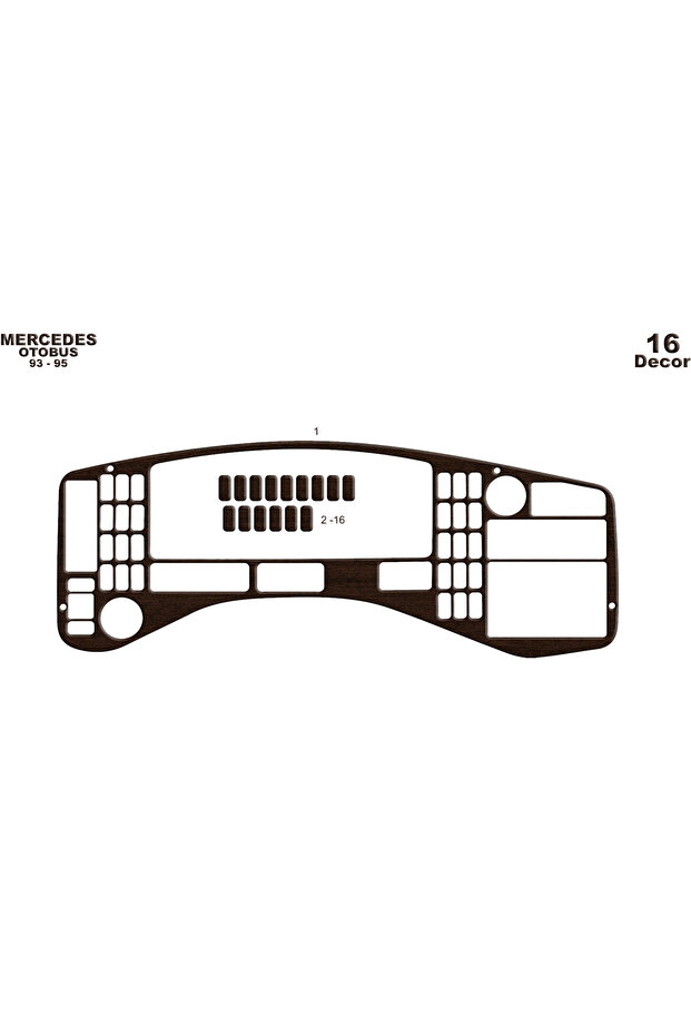 Mercedes 403 Console-Torpedo Trim 1993-1995 16 Pieces