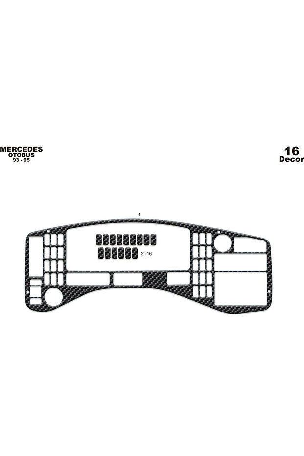 Mercedes 403 Console-Torpedo Trim 1997-2000 16 Pieces