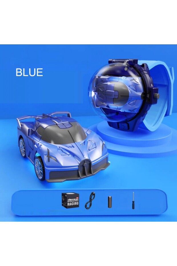 Mini Remote Control Car Watch Blue