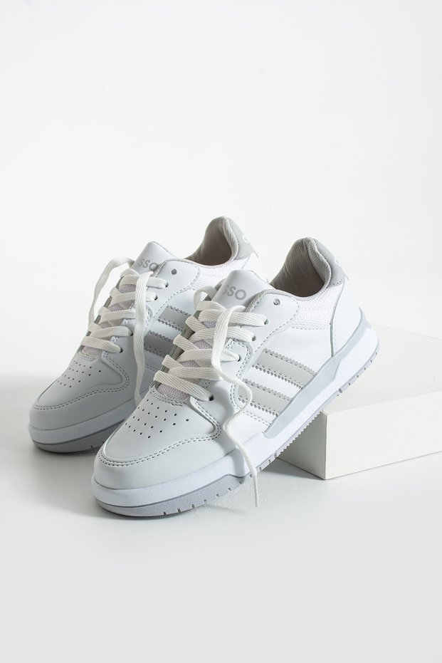 Comfortable Sole, Stripe Detail, Casual Unisex Black Sneaker Sports Shoes