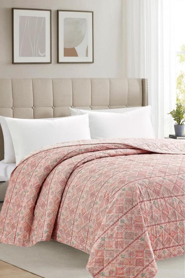 Sakura Fiber Filled Double Sided Double 200X220 cm Single Pique Dusty Rose Without Throw Pillow