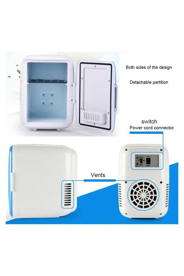 ثلاجة صغيرة محمولة سعة 4 لتر - وظيفة التبريد والتدفئة - 3