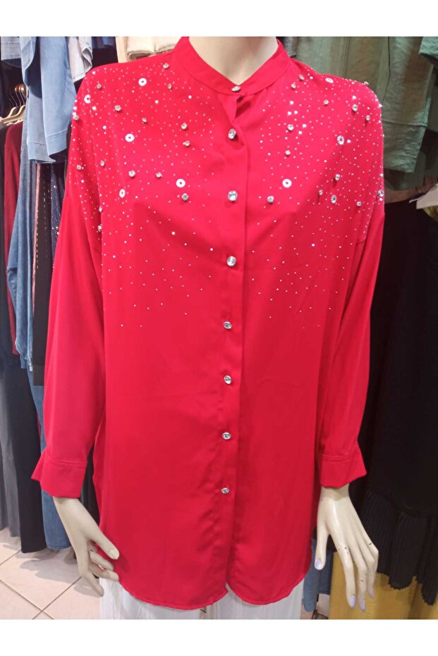 Taşlı Dubai Gömlek - 1