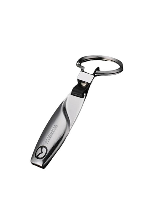 Keychain for Mazda Key, Silver/Black - 1