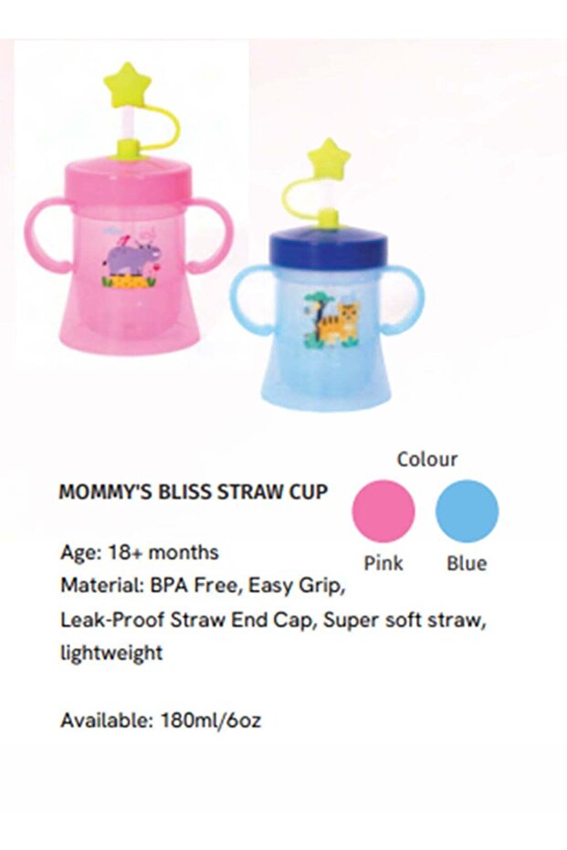Aidplus Toddler Training Cup Pink – 12oz Spill-Proof Straw Cup