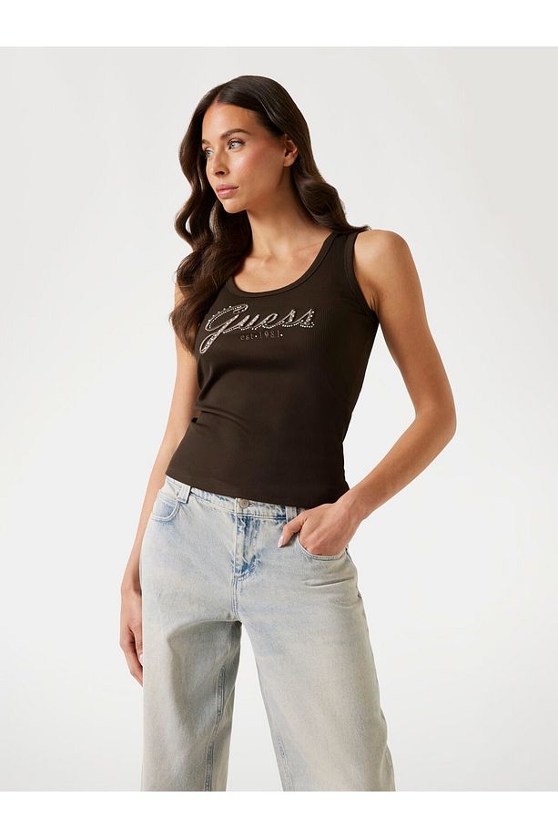 Nakış İşlemeli Logolu Kolsuz Üst T-Shirt W5YP00KCXJ2 - 1