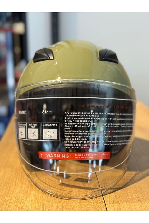 Yarım Kask Haki Yeşil - 5