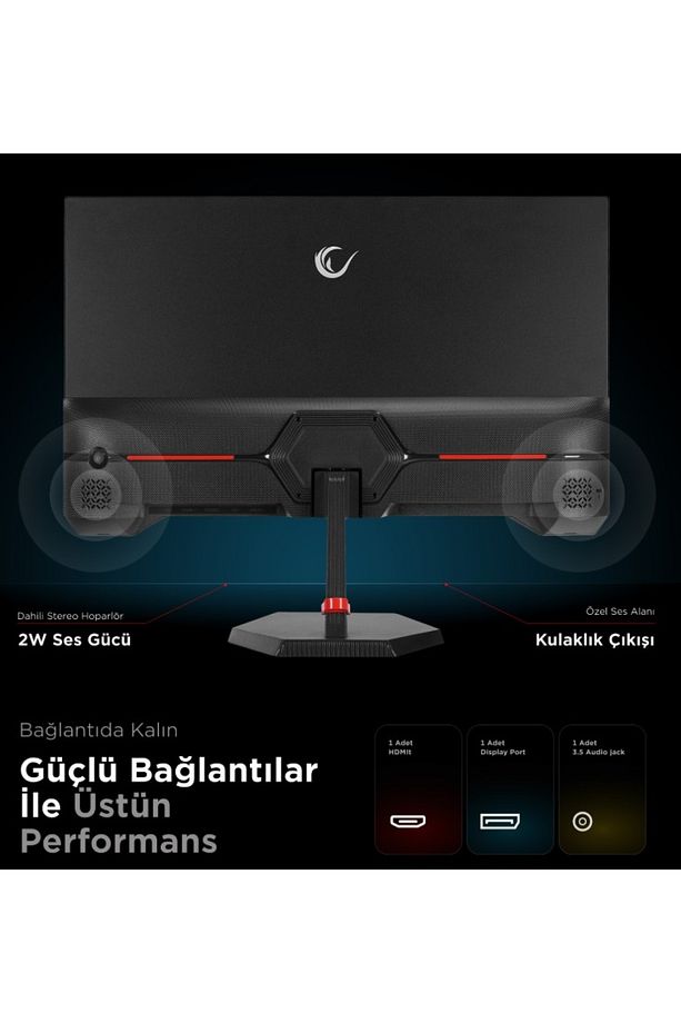 Rampage CRIMSON 27'' 200Hz 0.5ms Fast IPS FHD Dahili Hoparlör Freesync/G-Sync Flat Oyuncu Monitörü - 2