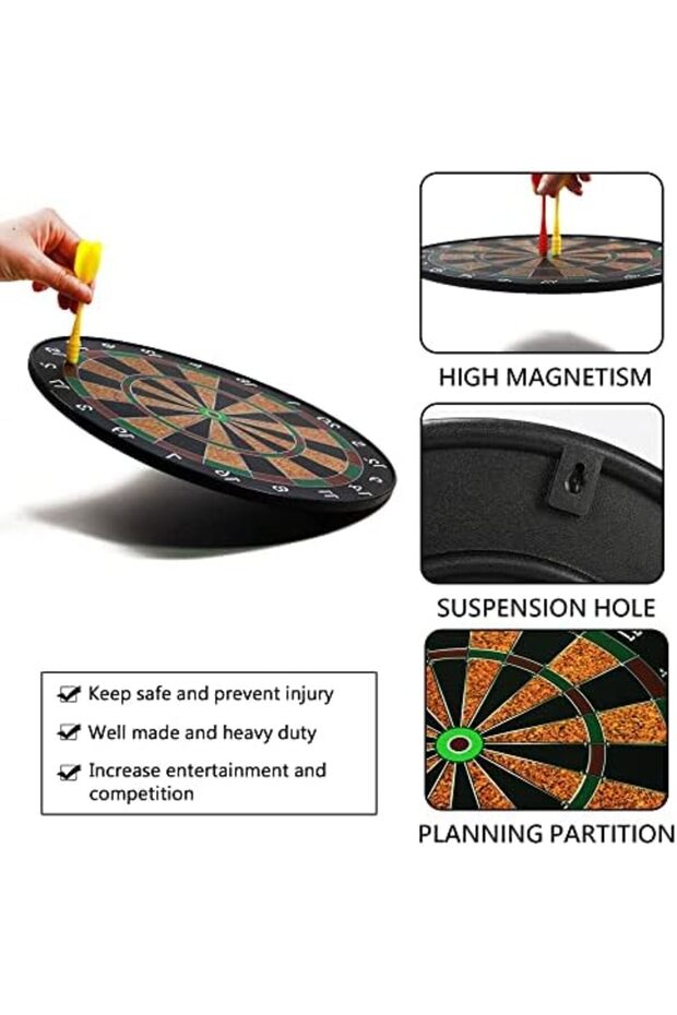 ORiTi Professional Magnetic Dart Board Set with 6pcs Magnetic Darts - 7