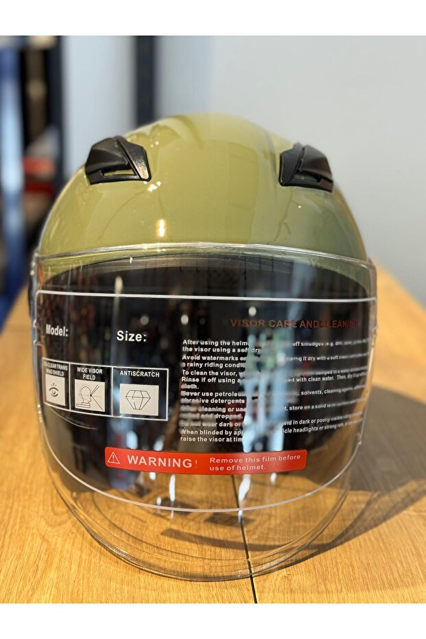 Yarım Kask Haki Yeşil - 4