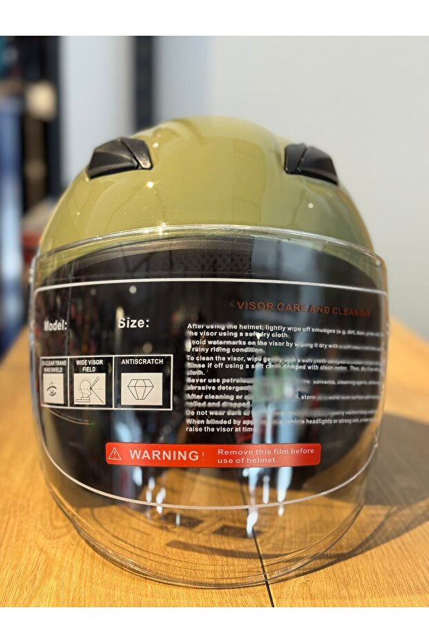 Yarım Kask Haki Yeşil - 6