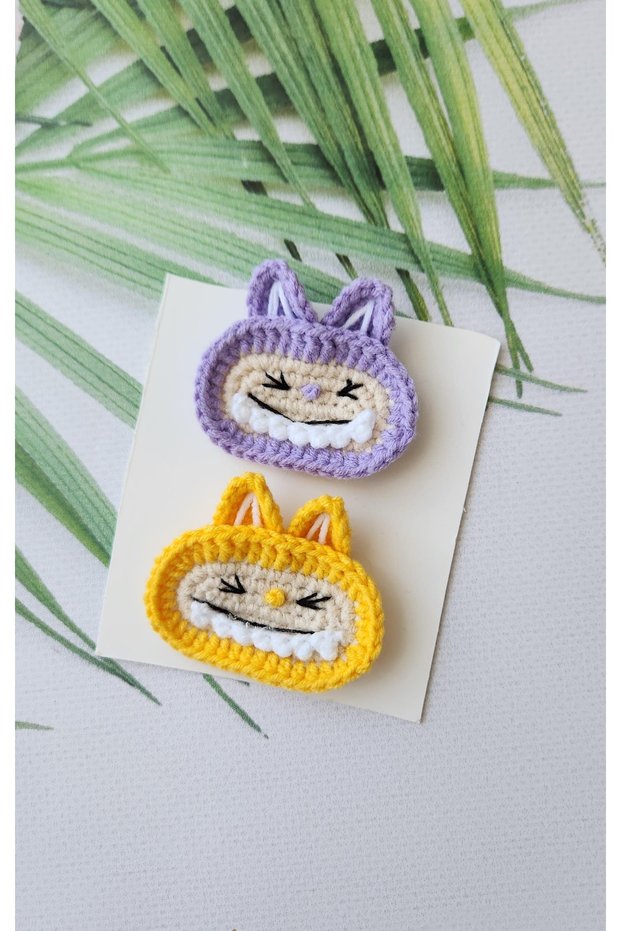 Fenomen Figure Character 2-Piece Snap Buckle Organic Handmade Hair Accessory