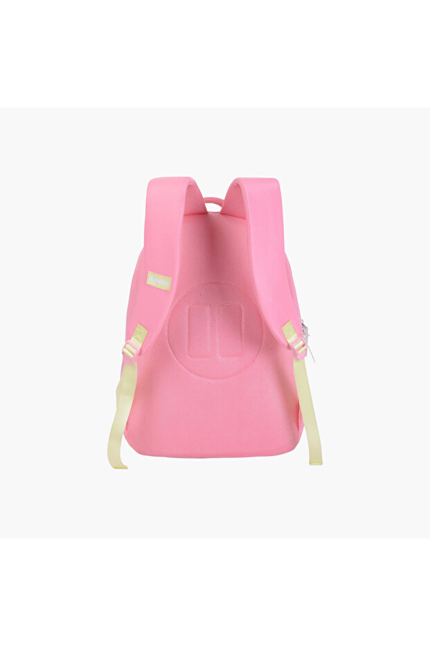 Printed Backpack with Adjustable Straps and Zip Closure - 6x12x21 cms - 4