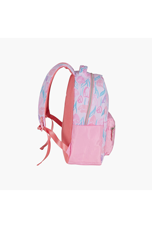 Printed Backpack with Adjustable Shoulder Straps - 12x21 cms - 4