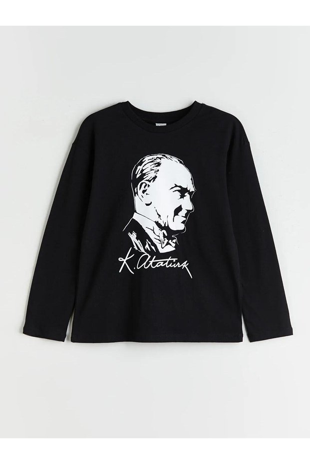 Lcw Kids Crew Neck Ataturk Printed Boys T-Shirt (W5)