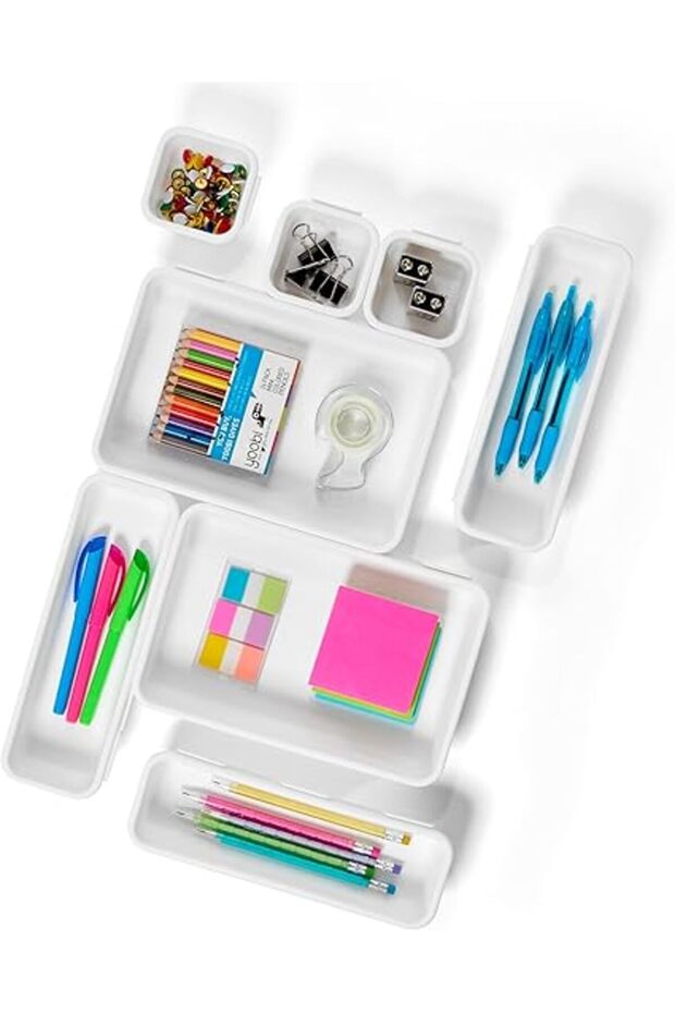 Interlocking Bin Pack, White, 8-Piece