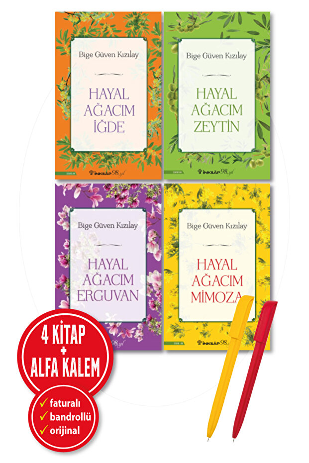 Alfa Kalem+</DNTCTMS> '' Bige Güven Kızılay'' 4 Books New'' Hayal Ağacım İğde+Zeytin+Erguvan+Mimoza</DNTCTMS>'' Revolution