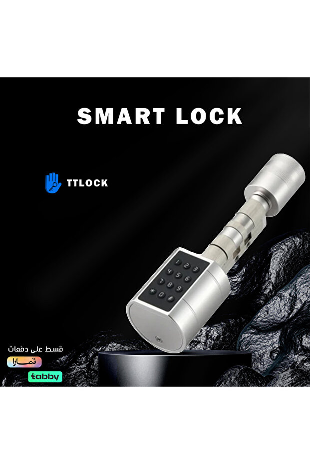 قفل اسطواني ذكي L12 يعمل على وتطبيق على الهاتف TTLOCK بطاقه RFID ذكية و رقم سر ي و المفتاح