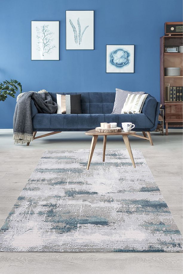 DİJİTAL BASKILI Kaymaz Taban Yıkanabilir Modern Mutfak Halısı Salon Halısı Yolluk - 1