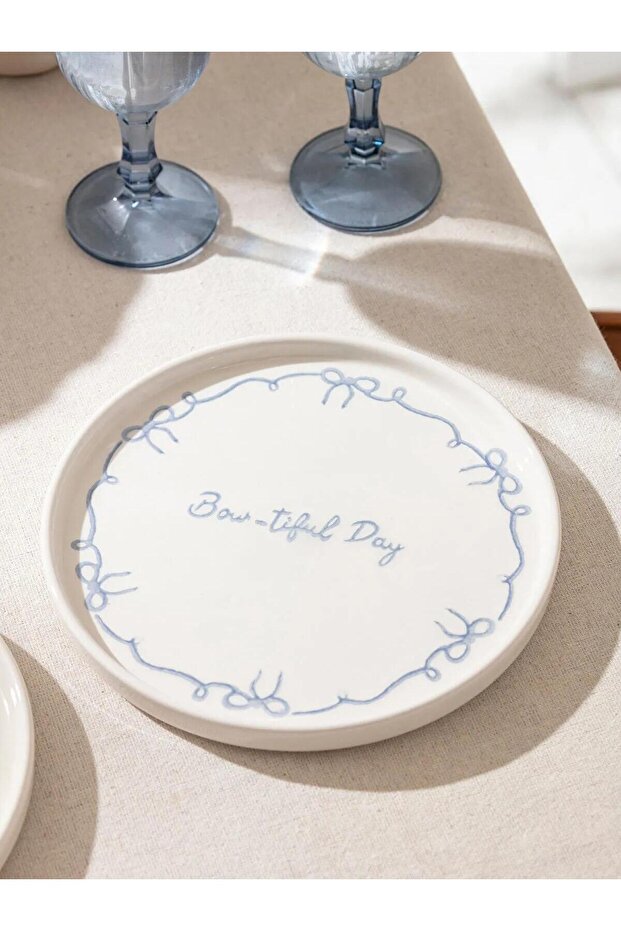 Lcw Home Printed Ceramic Cake Plate Set of 2 20 cm (W5) - 2