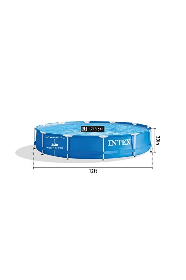 حوض سباحة معدني فوق الأرض - 366 × 76 سم - 2