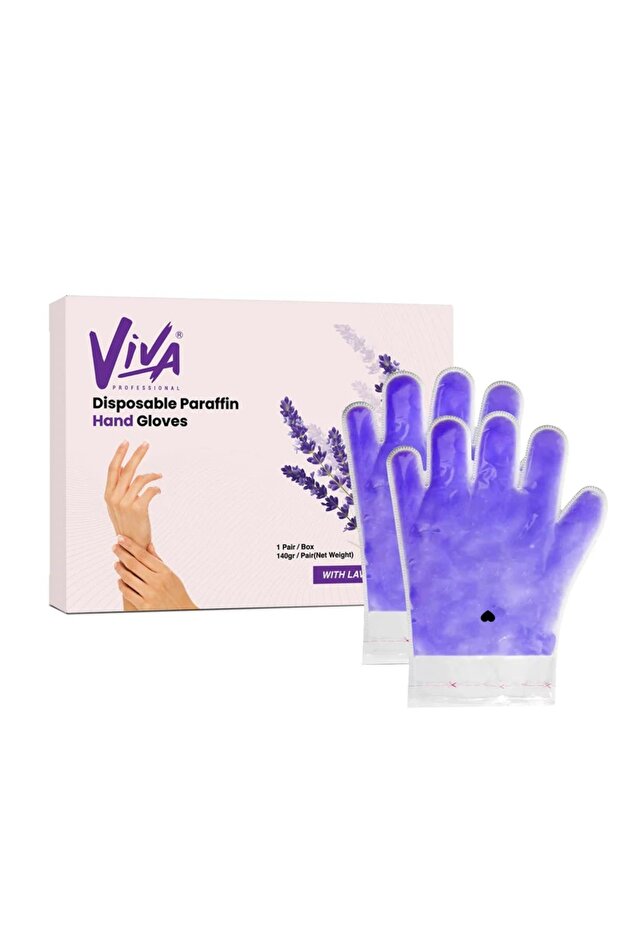 Disposable Paraffin Hand Gloves Lavender 1 Pair/Box Viva | Moisturizing & Soothing for Hands – Spa