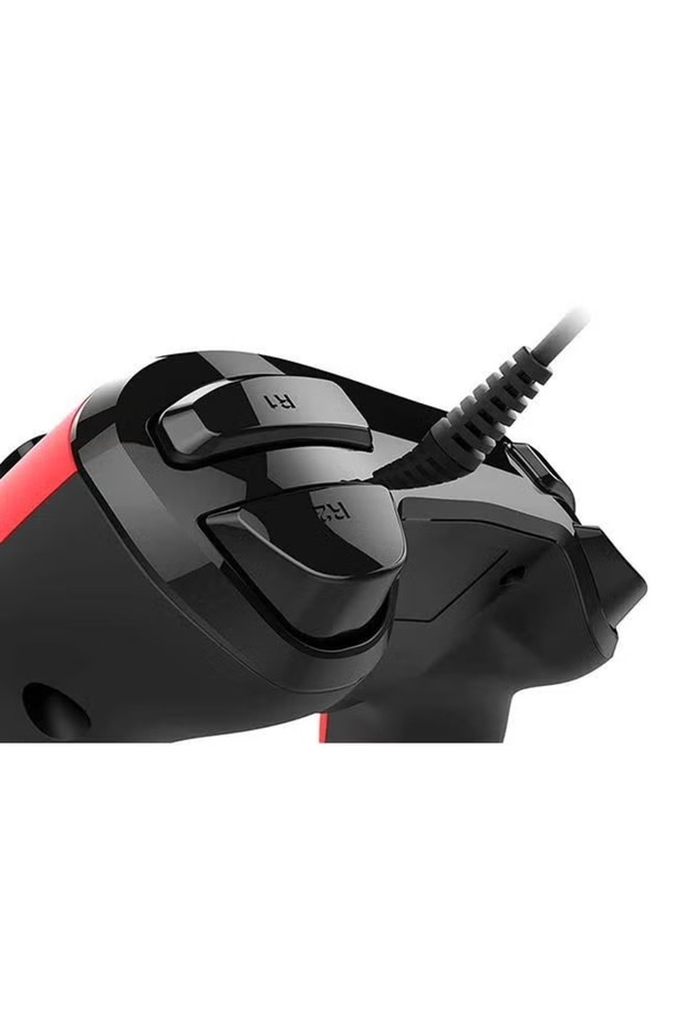 وحدة تحكم سلكية مدمجة لجهاز بلاي ستيشن 4 باللون الأحمر - 3