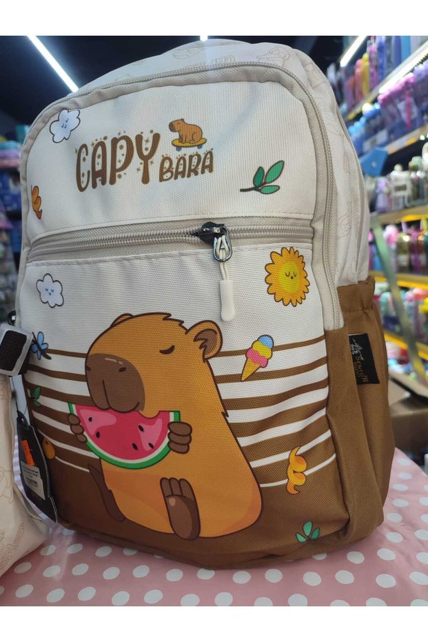 capy bara ilkokul çantası 3lü set