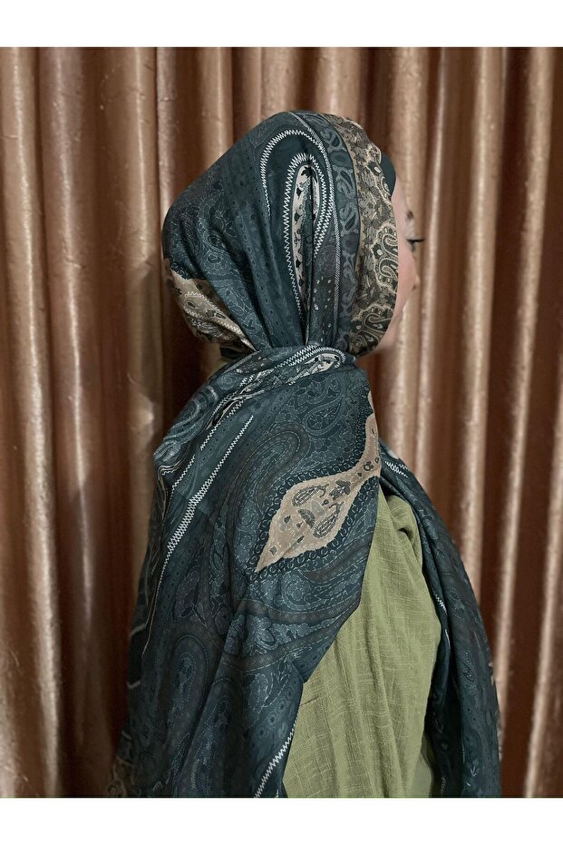 شال ناعم بنمط فيلا من مينيلسارب - كاكي - 3