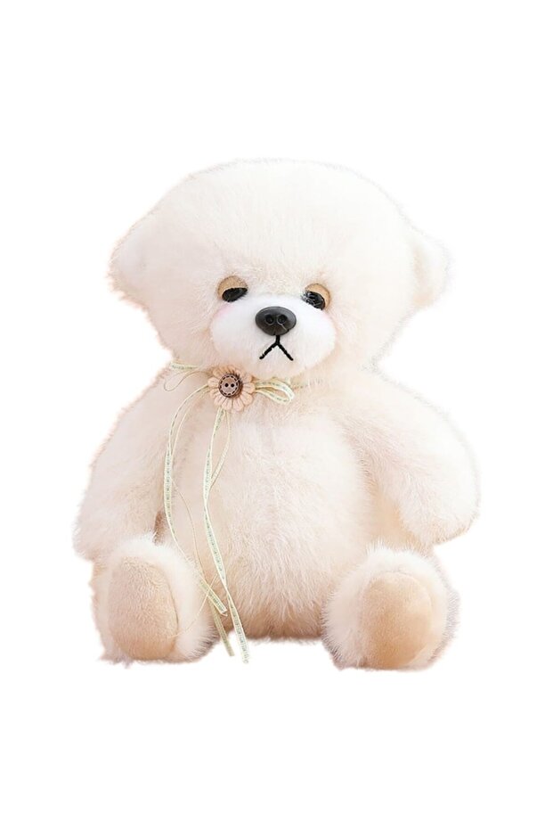 Ursulet de plus, alb, 25 cm - 2