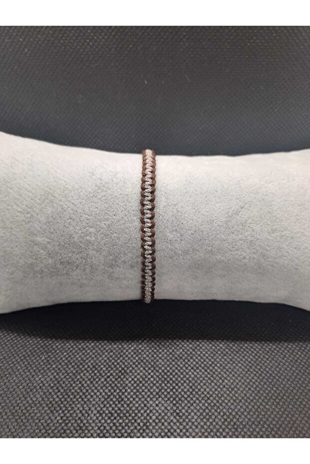 Stylish Men's Bracelet - Hand Knitted Adjustable Model Macrame Bracelet