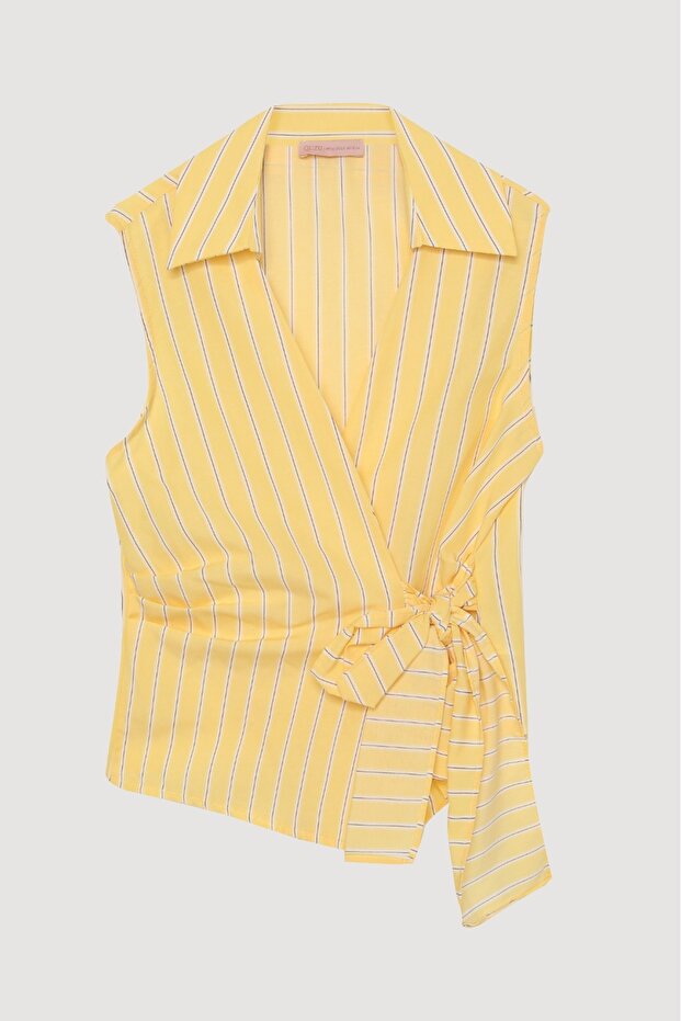 Bağlama Detaylı Bluz - 1