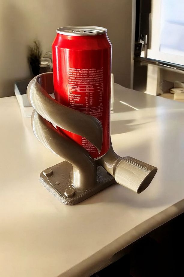 Dekoratif Spiral Tasarım Kutu İçecek Tutucu, Özgün Tasarım İçecek Kutusu Standı - 1
