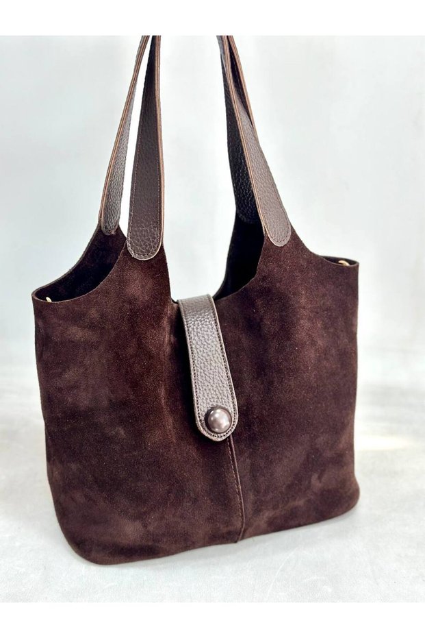Arm Bag Genuine Suede Leather Women's Shoulder Bag