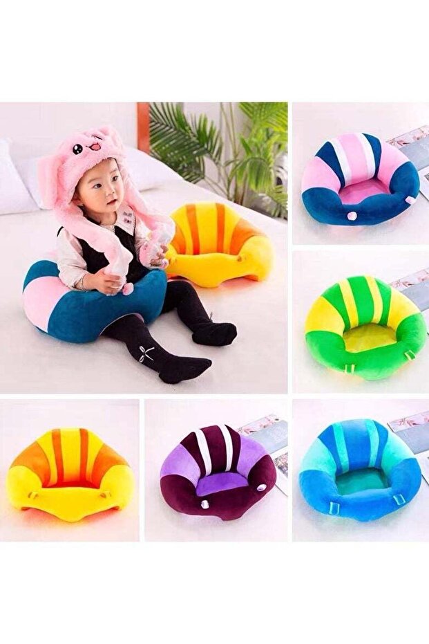 Baby Sofa Sitting Chair Shaped Baby Sofa Cover Baby Learning Seat Plush Shell With Filler Infant Sup