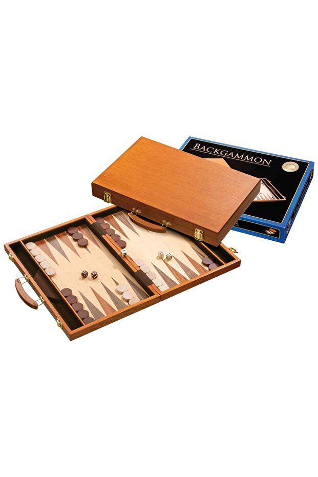 Backgammon / backgammon game set - ash - 45x59 cm - 1