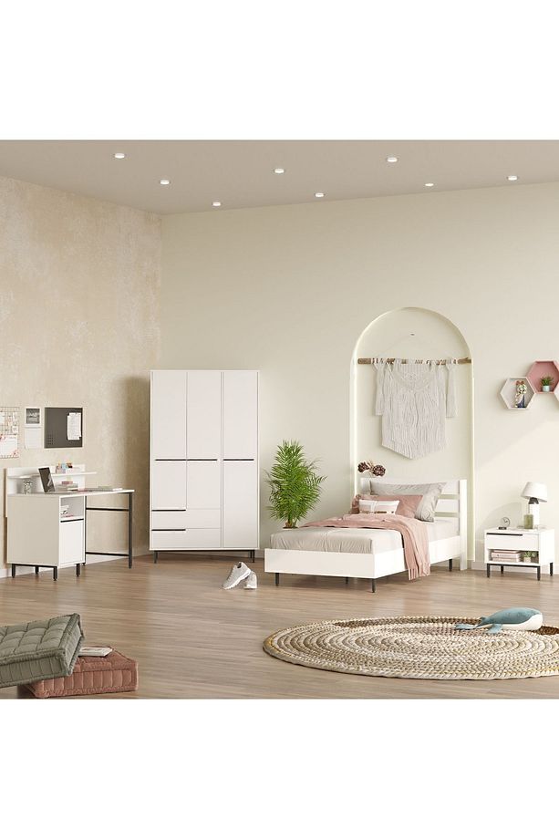 Bohem Genç Odası Takımı 4'lü Set Beyaz BOH24-W - 2