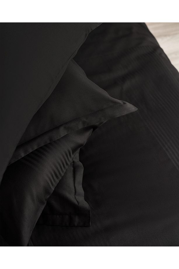 Reverie King Size Bambu Armürlü Nevresim Takımı - Siyah - 6