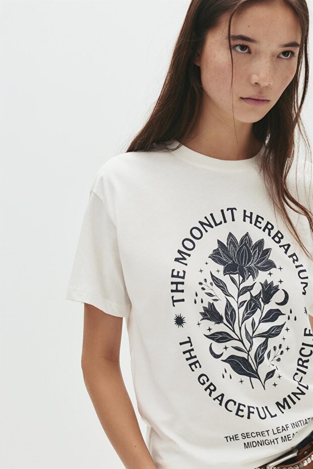 Ezoterik çiçek t-shirt - 4