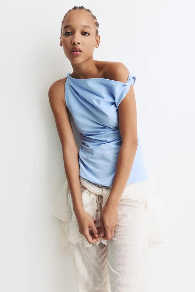 Drapeli poplin top - 4