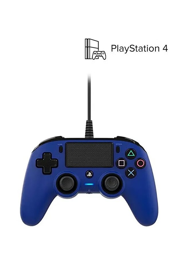 وحدة تحكم سلكية زرقاء لايتنينج كومباكت لجهاز بلاي ستيشن 4 - 2