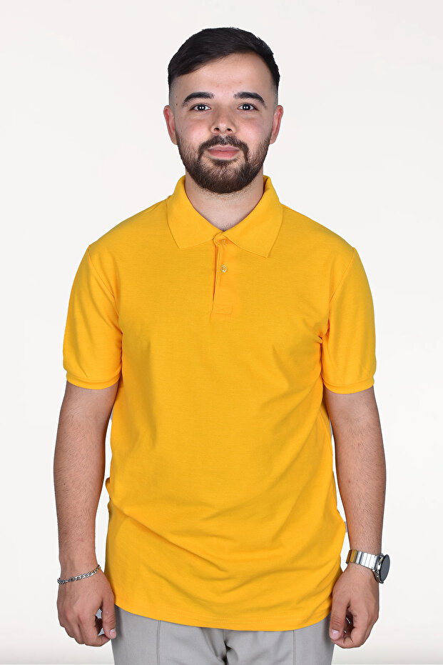 Sarı Basic Polo Yaka Tişört