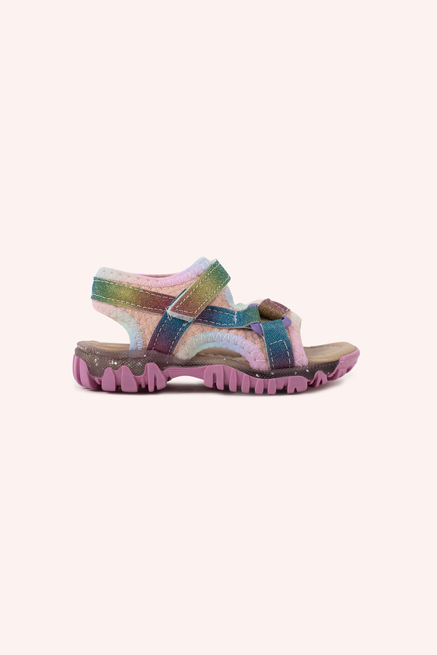 Baby Girl Pink Sandals with Velcro Detail